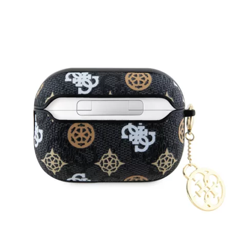 Guess 4G Peony Charm Apple Airpods Pro 2 PC/PU tok fekete (GUAP2P4RPEK)