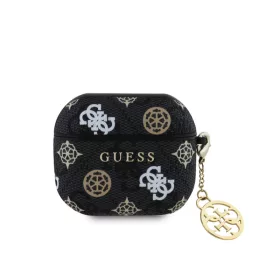   Guess 4G Peony Charm Apple Airpods 3 PC/PU tok fekete (GUA3P4RPEK)
