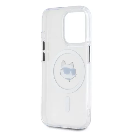Karl Lagerfeld IML Choupette Head MagSafe Apple iPhone 16 Pro Max (6.9) hátlapvédő tok átlátszó (KLHMP16XHLSCHH)