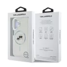 Karl Lagerfeld IML K&CH Heads Metal Frame MagSafe Apple iPhone 16 (6.1) hátlapvédő tok átlátszó (KLHMP16SHLSKCH)