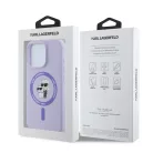 Karl Lagerfeld Liquid Silicone Karl and Choupette Apple iPhone 16 Pro (6.3) MagSafe hátlapvédő tok lila (KLHMP16LSCMKCRHU)