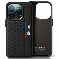   BMW M Perforated Apple iPhone 16 (6.1) hátlapvédő tok fekete (BMHCP16S23PUPVK)