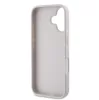 Guess Apple iPhone 16 (6.1) PU 4G Strass Triangle Metal Logo hátlapvédő tok pink (GUHCP16SP4TDPP)