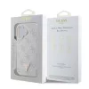 Guess Apple iPhone 16 (6.1) PU 4G Strass Triangle Metal Logo hátlapvédő tok pink (GUHCP16SP4TDPP)