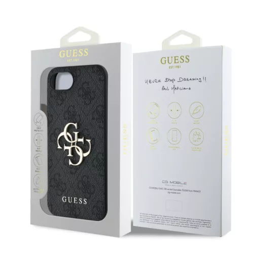 Guess PU 4G Metal Logo Apple iPhone 16 Plus (6.7) hátlapvédő tok szürke (GUHCP16M4GMGGR)