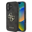 Guess PU 4G Metal Logo Apple iPhone 16 Pro Max (6.9) hátlapvédő tok szürke (GUHCP16X4GMGGR)