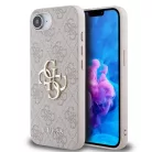 Guess PU 4G Metal Logo Apple iPhone 16 Pro (6.3) hátlapvédő tok pink (GUHCP16L4GMGPI)