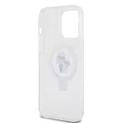 Karl Lagerfeld Ringstand Karl and Choupette MagSafe Apple iPhone 16 Pro (6.3) hátlapvédő tok fehér (KLHMP16LHMRSKCH)