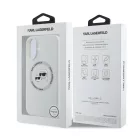 Karl Lagerfeld Liquid Silicone K&CH Heads Apple iPhone 16 Pro Max (6.9) MagSafe hátlapvédő tok bézs (KLHMP16XSKCHTCE)