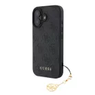 Guess 4G Charms Apple iPhone 16 Plus (6.7) hátlapvédő tok szürke (GUHCP16MGF4GCK)