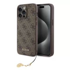   Guess Apple iPhone 14 Pro (6.1) 4G Charms Case hátlapvédő tok barna (GUHCP14LGF4GCW)