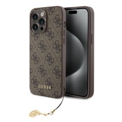   Guess Apple iPhone 15 Pro (6.1) 4G Charms Case hátlapvédő tok barna (GUHCP15LGF4GCW)