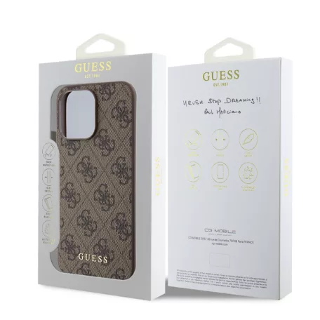 Guess Apple iPhone 15 Pro (6.1) 4G Charms Case hátlapvédő tok barna (GUHCP15LGF4GCW)