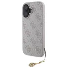 Guess Apple iPhone 16 (6.1) 4G Charm Case hátlapvédő tok pink (GUHCP16SGF4GCP)