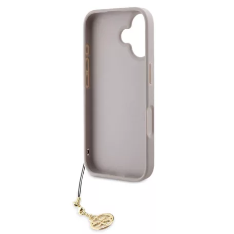 Guess Apple iPhone 16 Pro (6.3) 4G Charm Case hátlapvédő tok pink (GUHCP16LGF4GCP)