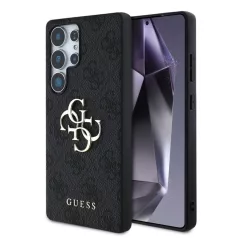   Guess PU 4G Metal Logo Samsung S938 Galaxy S25 Ultra hátlapvédő tok szürke (GUHCS25L4GMGGR)