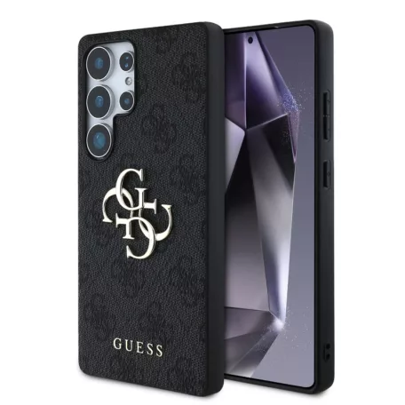 Guess PU 4G Metal Logo Samsung S938 Galaxy S25 Ultra hátlapvédő tok szürke (GUHCS25L4GMGGR)
