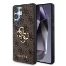 Guess PU 4G Metal Logo Samsung S938 Galaxy S25 Ultra hátlapvédő tok barna (GUHCS25L4GMGBR)