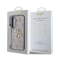   Guess Samsung S931 Galaxy S25 PU 4G Metal Logo hátlapvédő tok pink (GUHCS25S4GMGPI)