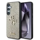 Guess PU Fixed Glitter 4G Metal Logo Samsung S931 Galaxy S25 hátlapvédő tok arany (GUHCS25SHG4SGD)