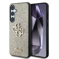   Guess PU Fixed Glitter 4G Metal Logo Samsung S931 Galaxy S25 hátlapvédő tok arany (GUHCS25SHG4SGD)
