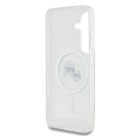 Karl Lagerfeld IML K&CH Heads MagSafe Samsung S931 Galaxy S25 hátlapvédő tok átlátszó (KLHMS25SHLSKCH)