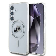   Karl Lagerfeld IML K&CH Heads MagSafe Samsung S936 Galaxy S25 Plus hátlapvédő tok átlátszó (KLHMS25MHLSKCH)