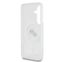   Karl Lagerfeld IML K&CH Heads MagSafe Samsung S938 Galaxy S25 Ultra hátlapvédő tok átlátszó (KLHMS25LHLSKCH)