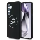 Karl Lagerfeld Liquid Silicone K&CH Heads Samsung S936 Galaxy S25 Plus MagSafe hátlapvédő tok fekete (KLHMS25MSKCHTCK)