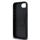 Guess Apple iPhone 16e (6.1) PU 4G Strass Triangle Metal Logo Magsafe hátlapvédő tok fekete (GUHMPSE4P4TDPK)