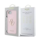 Guess PU Grained 4G Metal Logo Apple iPhone 16e (6.1) hátlapvédő tok pink (GUHCPSE4PGT4MBP)