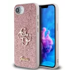 Guess PU Fixed Glitter 4G Metal Logo Apple iPhone 16e (6.1) hátlapvédő tok pink (GUHCPSE4HG4SGP)