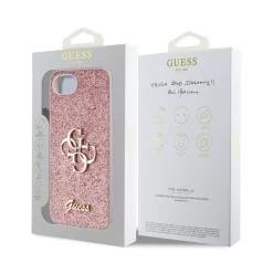   Guess PU Fixed Glitter 4G Metal Logo Apple iPhone 16e (6.1) hátlapvédő tok pink (GUHCPSE4HG4SGP)