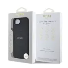 Guess PU Grained Classic Logo Apple iPhone 16e (6.1) hátlapvédő tok fekete (GUHMPSE4PGHSMMK)