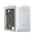 Guess PU Leather Colored Ring MagSafe Apple iPhone 16e (6.1) hátlapvédő tok barna (GUHMPSE4G4GFRW)