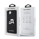 Karl Lagerfeld Fixed Glitter K&CH Heads Apple iPhone 16e (6.1) hátlapvédő tok fekete (KLHCPSE4PFGKCPK)