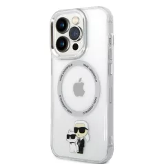   Karl Lagerfeld IML Karl and Choupette NFT MagSafe Apple iPhone 16e (6.1) hátlapvédő tok átlátszó (KLHMPSE4HNKCIT)