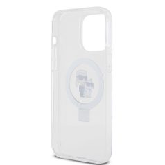   Karl Lagerfeld Ringstand Karl and Choupette MagSafe Apple iPhone 16e (6.1) hátlapvédő tok fehér (KLHMPSE4HMRSKCH)