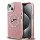 Karl Lagerfeld IML K&CH Heads MagSafe Apple iPhone 15 (6.1) hátlapvédő tok pink (KLHMP15SHMKBKCHP)