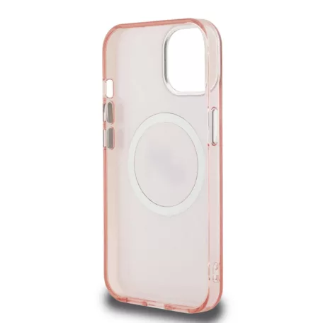 Karl Lagerfeld IML K&CH Heads MagSafe Apple iPhone 15 (6.1) hátlapvédő tok pink (KLHMP15SHMKBKCHP)