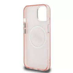   Karl Lagerfeld IML K&CH Heads MagSafe Apple iPhone 16 Pro (6.3) hátlapvédő tok pink (KLHMP16LHMKBKCHP)