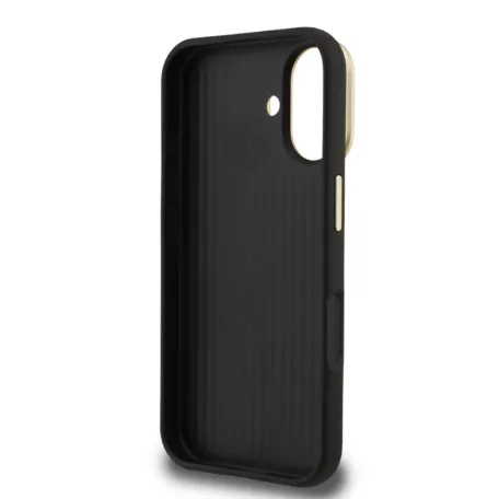 Guess PU Grained 4G Stand Apple iPhone 16 Pro (6.3) hátlapvédő tok fekete (GUHCP16LPCS4GSK)