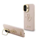 Guess PU Grained 4G Stand Apple iPhone 16 (6.1) hátlapvédő tok pink (GUHCP16SPCS4GSP)