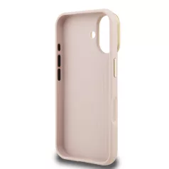   Guess PU Grained 4G Stand Apple iPhone 16 (6.1) hátlapvédő tok pink (GUHCP16SPCS4GSP)