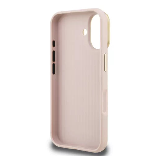 Guess PU Grained 4G Stand Apple iPhone 16 (6.1) hátlapvédő tok pink (GUHCP16SPCS4GSP)