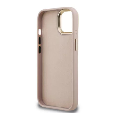 Guess PU 4G Metal Logo Stand Apple iPhone 16 Pro (6.3) hátlapvédő tok pink (GUHCP16LPCS4GP4P)