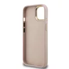 Guess PU 4G Metal Logo Stand Apple iPhone 15 (6.1) hátlapvédő tok pink (GUHCP15SPCS4GP4P)