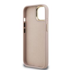   Guess PU 4G Metal Logo Stand Apple iPhone 15 (6.1) hátlapvédő tok pink (GUHCP15SPCS4GP4P)
