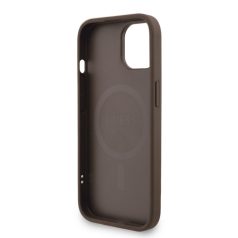   Guess PU Leather MagSafe Apple iPhone 15 Pro (6.1) hátlapvédő tok barna (GUHMP15LP4GREGSW)
