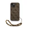 Guess PU Leather MagSafe Apple iPhone 15 Pro Max (6.7) hátlapvédő tok barna (GUHMP15XP4GREGSW)